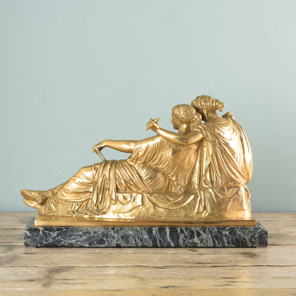 French gilt-bronze model of Les Deux Parques,-114524