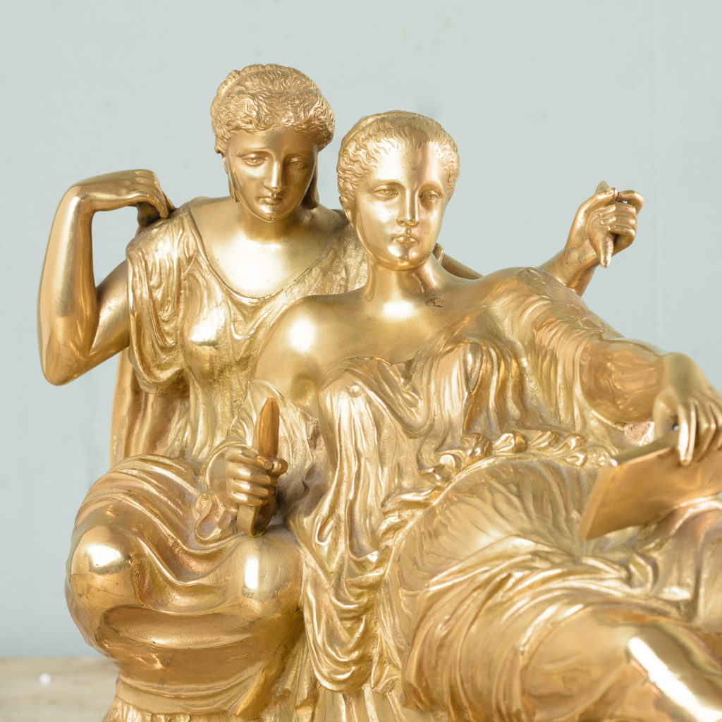 French gilt-bronze model of Les Deux Parques,-114521