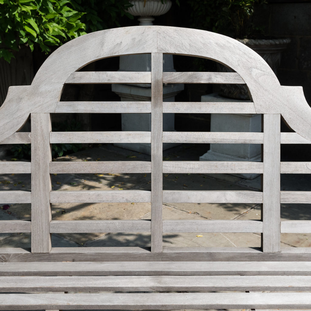 Teak 'Lutyens' style garden bench,-115745