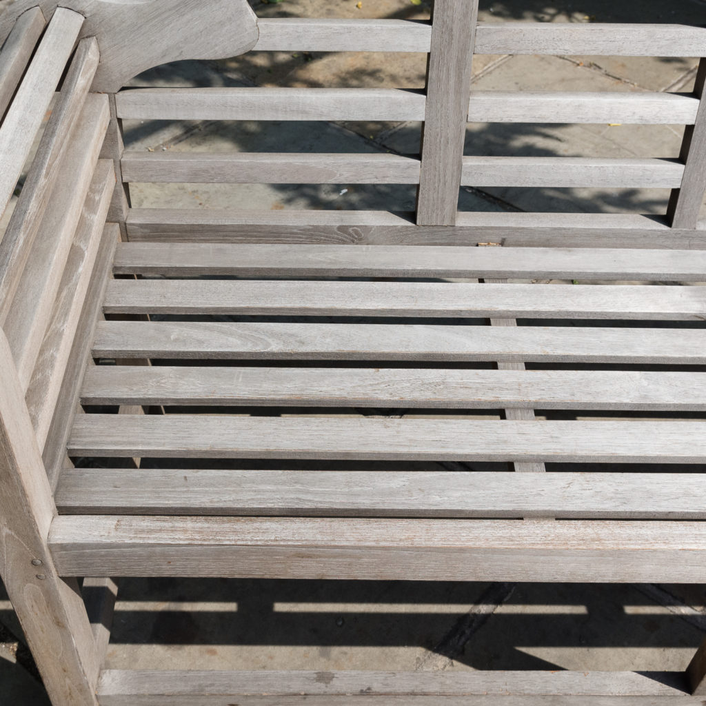 Teak 'Lutyens' style garden bench,-115743