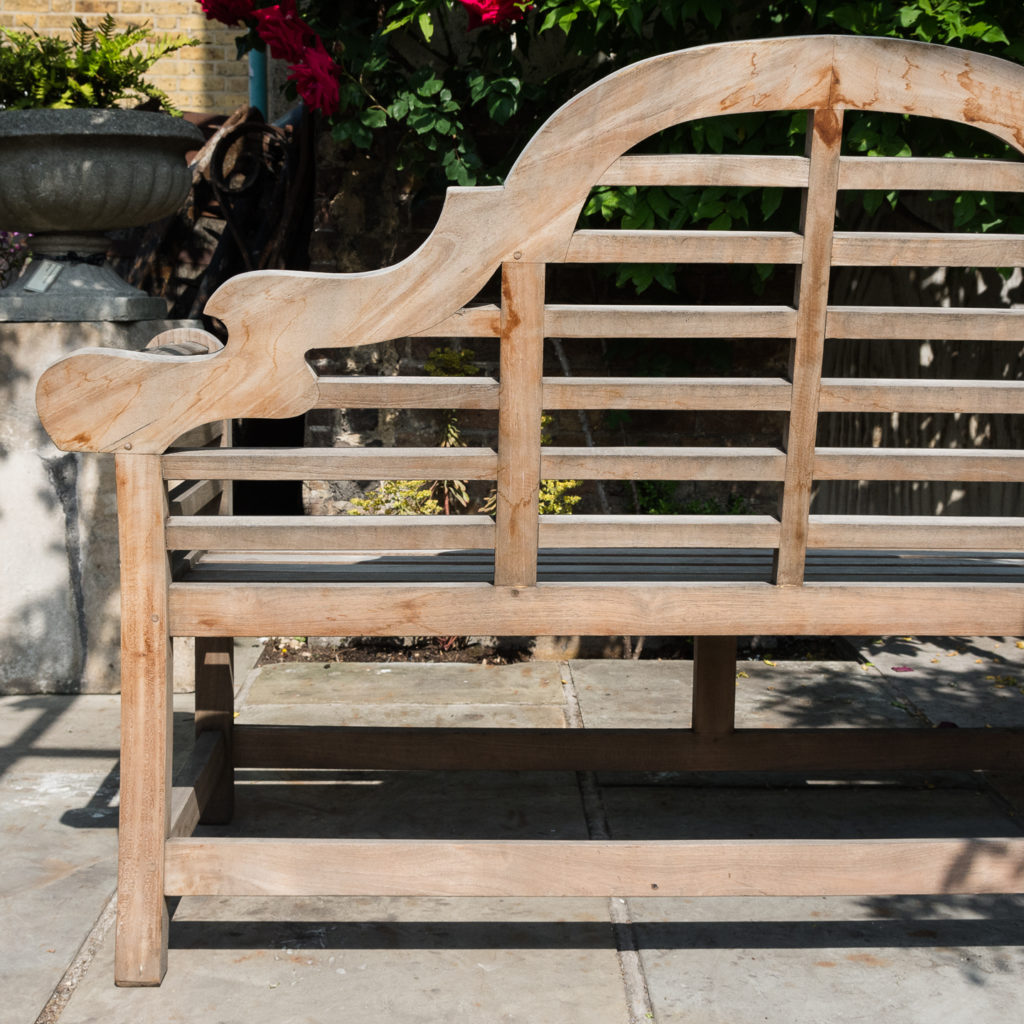 Teak 'Lutyens' style garden bench,-115738