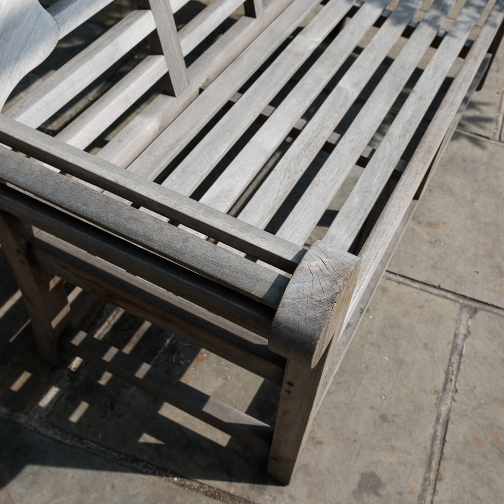 Teak 'Lutyens' style garden bench,-115740