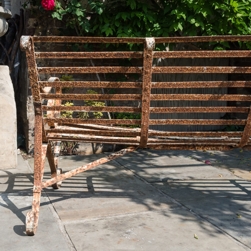 Wrought iron garden bench,-115717