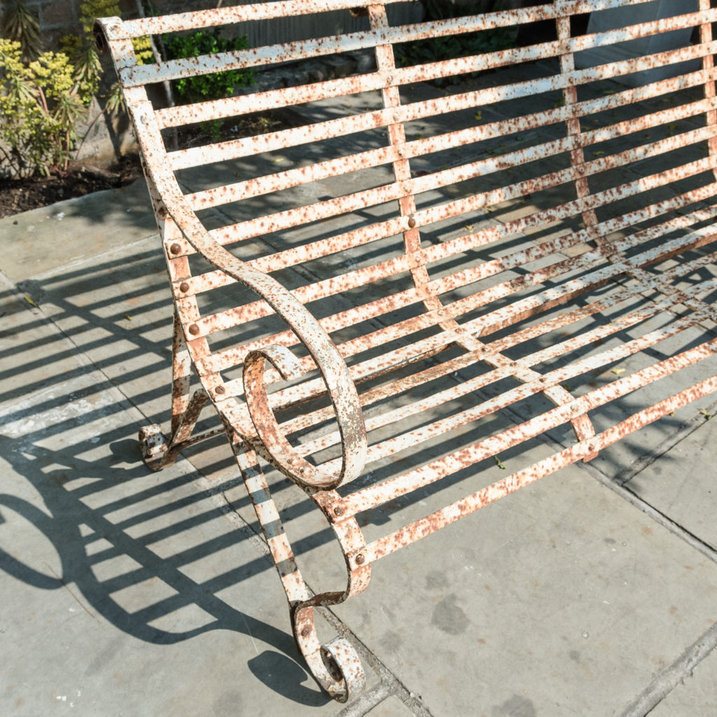 Wrought iron garden bench,-115713