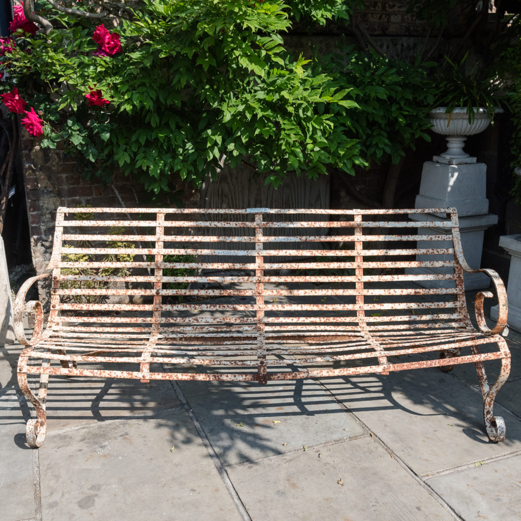 Wrought iron garden bench,-115719