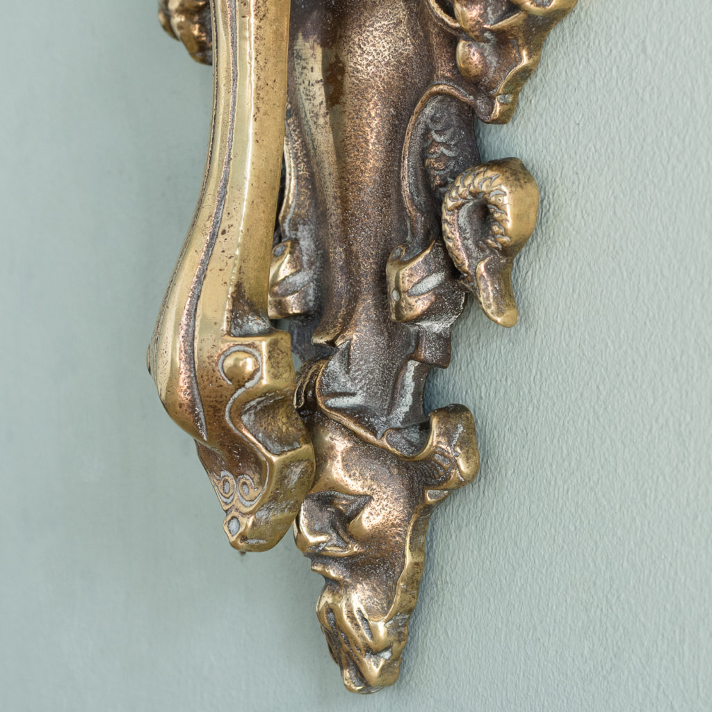 Early Victorian brass door knocker,-115204
