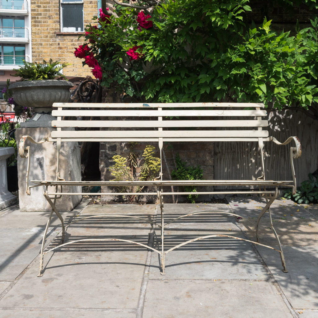 Wrought iron garden bench, -115957