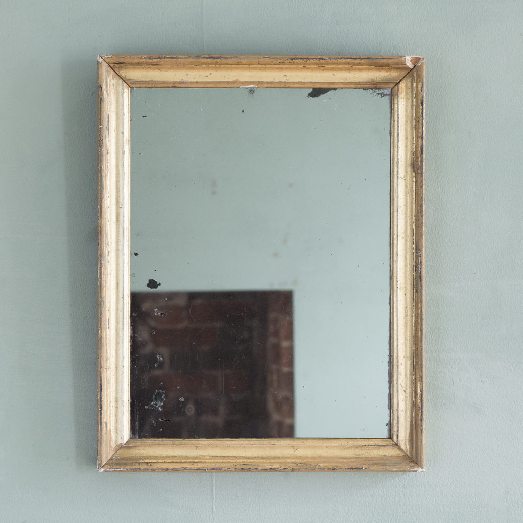 Small French gilt wall mirror,-0