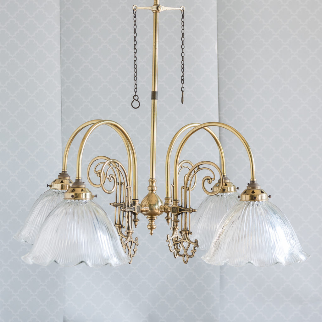 Mid-Victorian style 'gasolier' ceiling lights, -116816