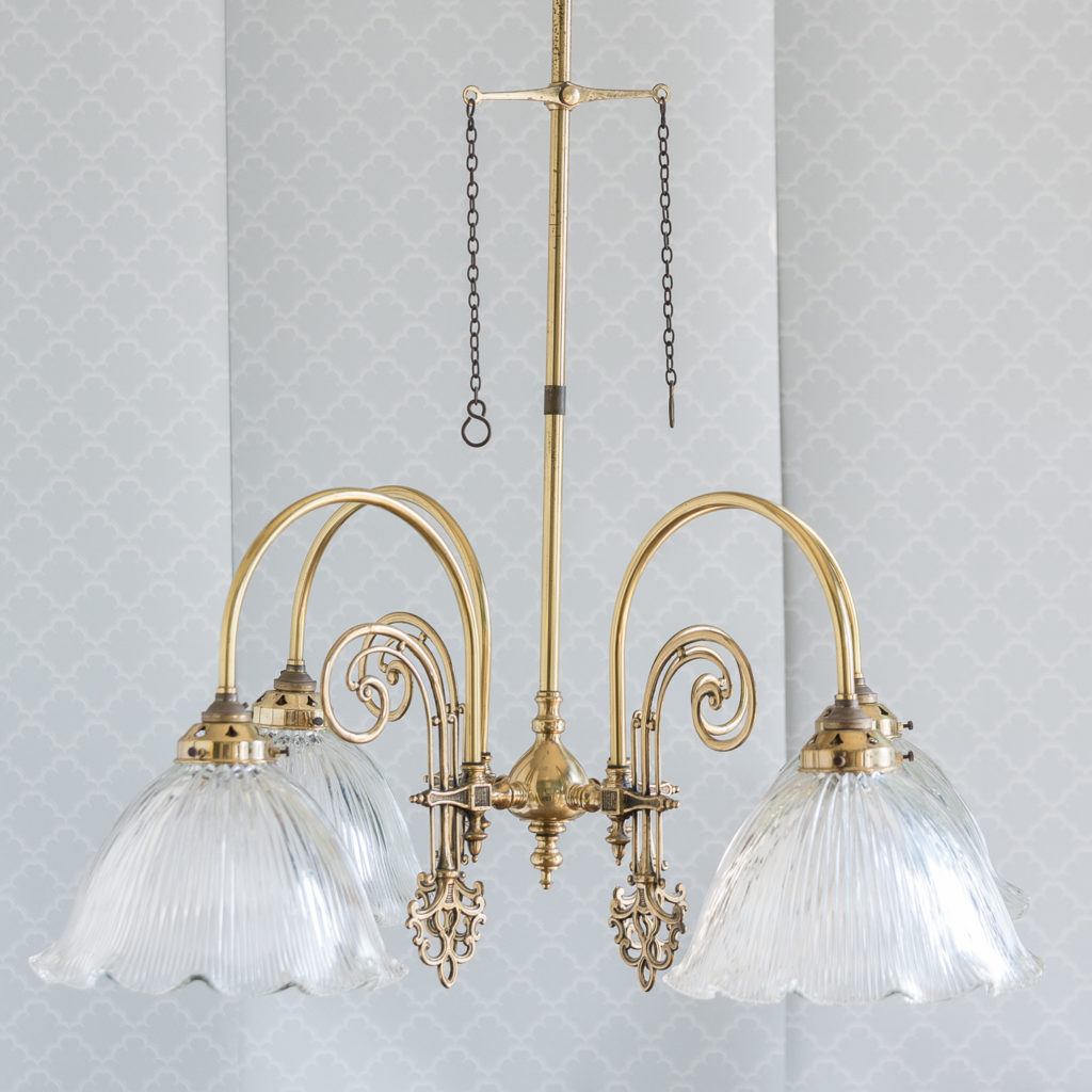 Mid-Victorian style 'gasolier' ceiling lights, -116820