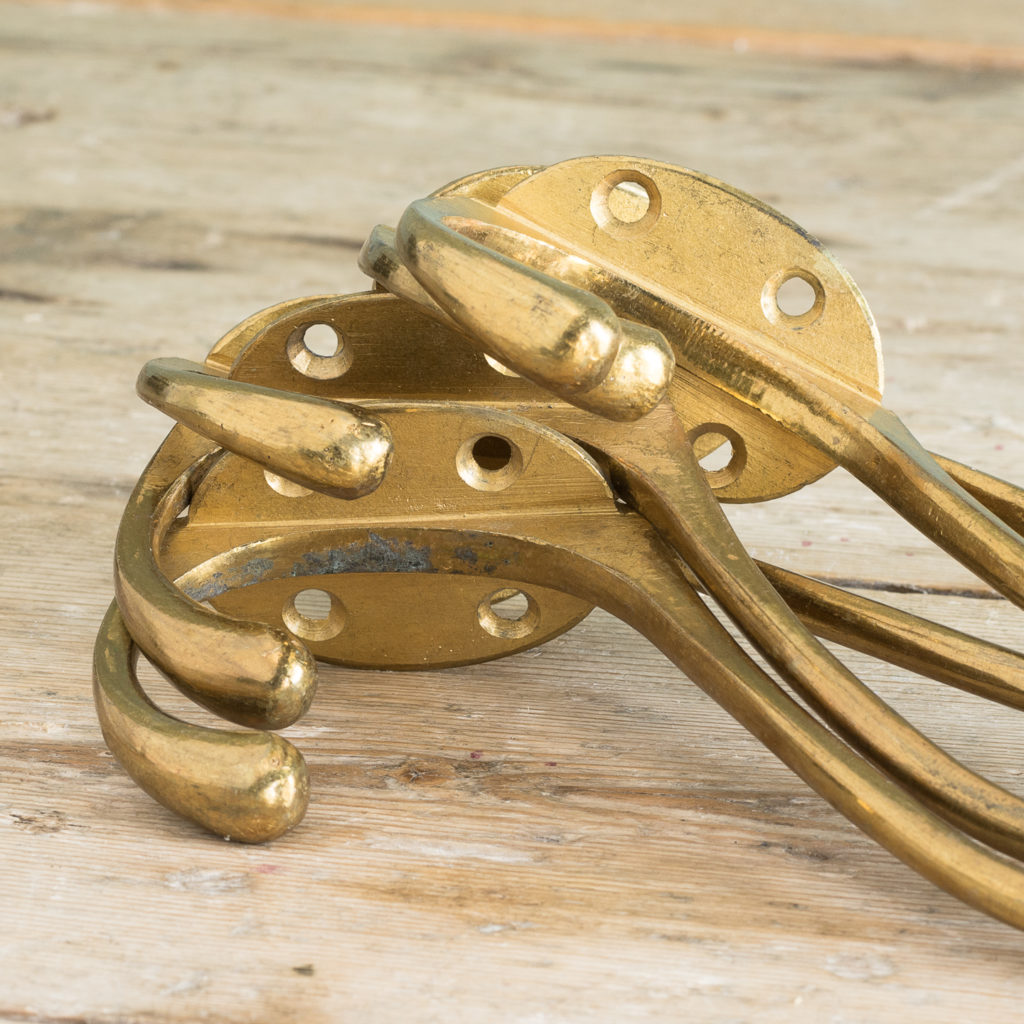 Lacquered brass coat hooks-117097