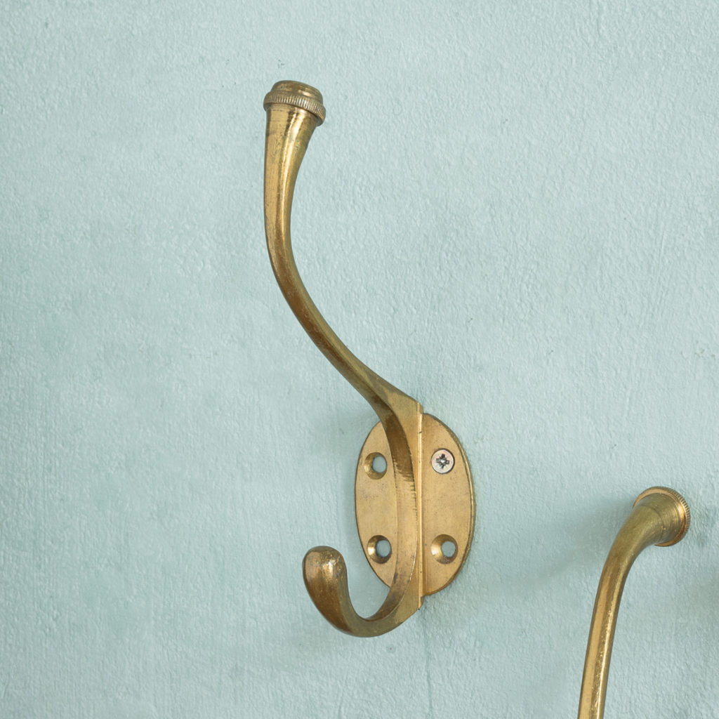 Lacquered brass coat hooks-117098