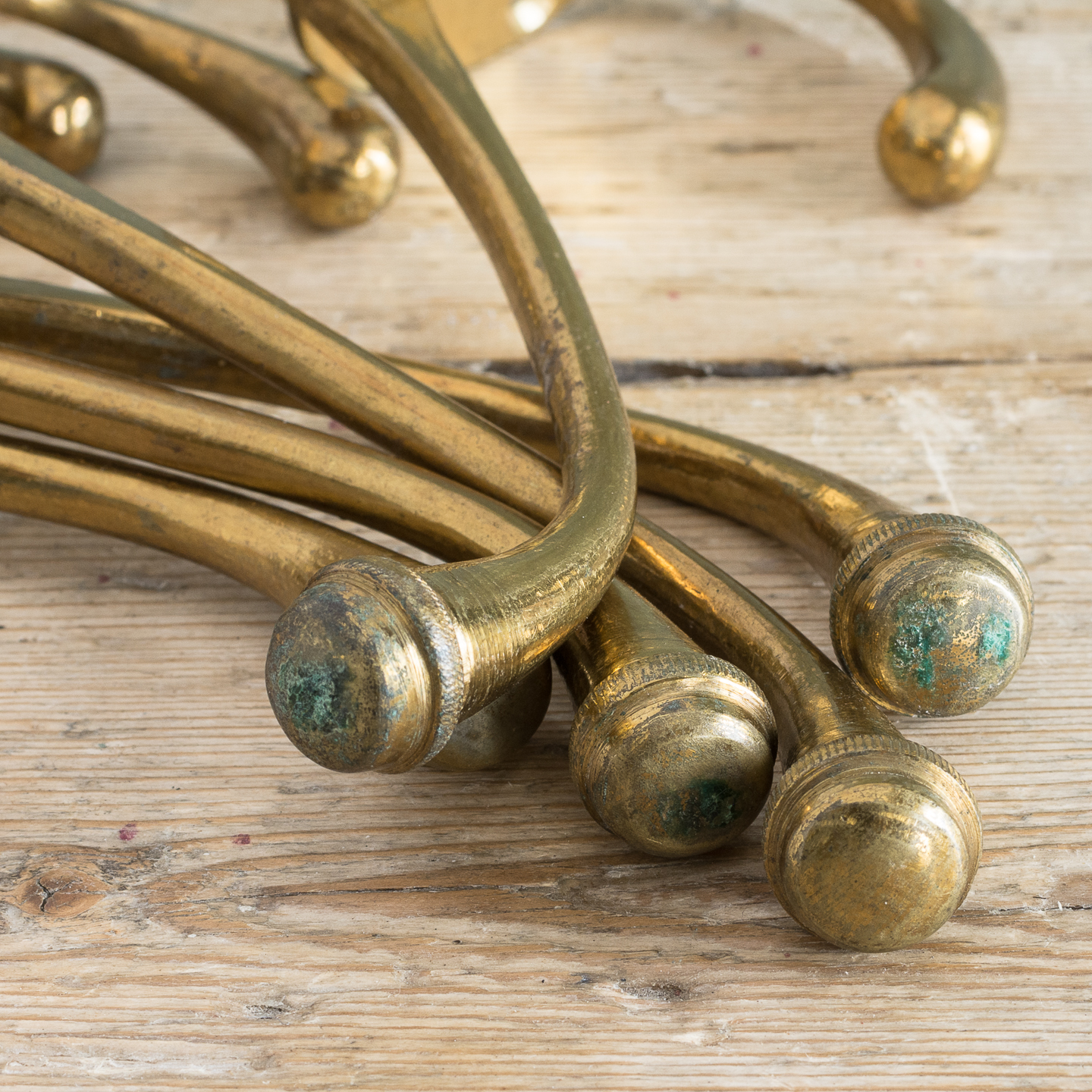 Lacquered brass coat hooks - LASSCO - England's prime resource for