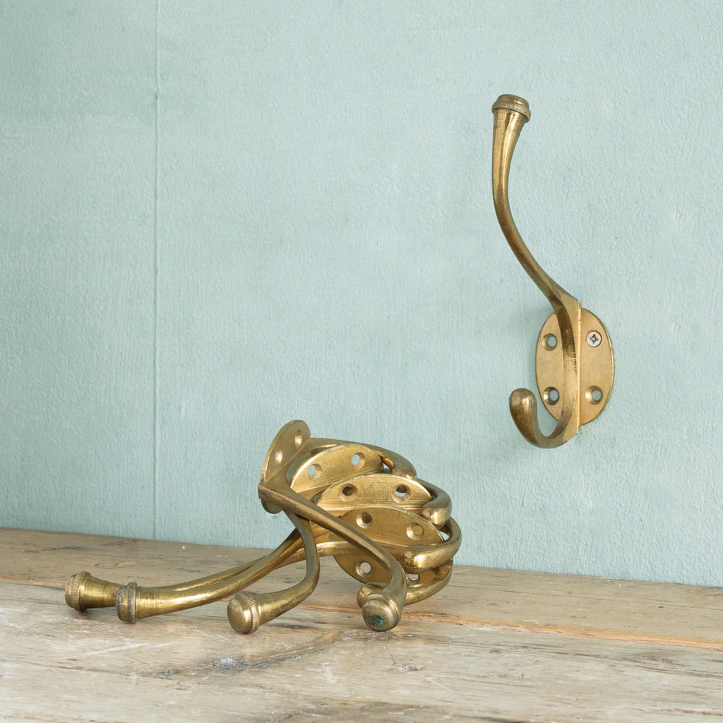 Lacquered brass coat hooks-117096