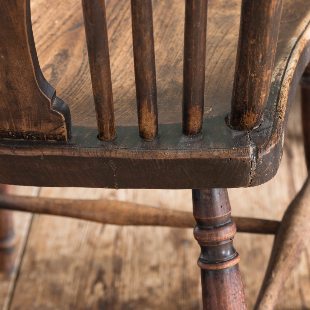 Matched set of six wheel back Windsor chairs,-116748