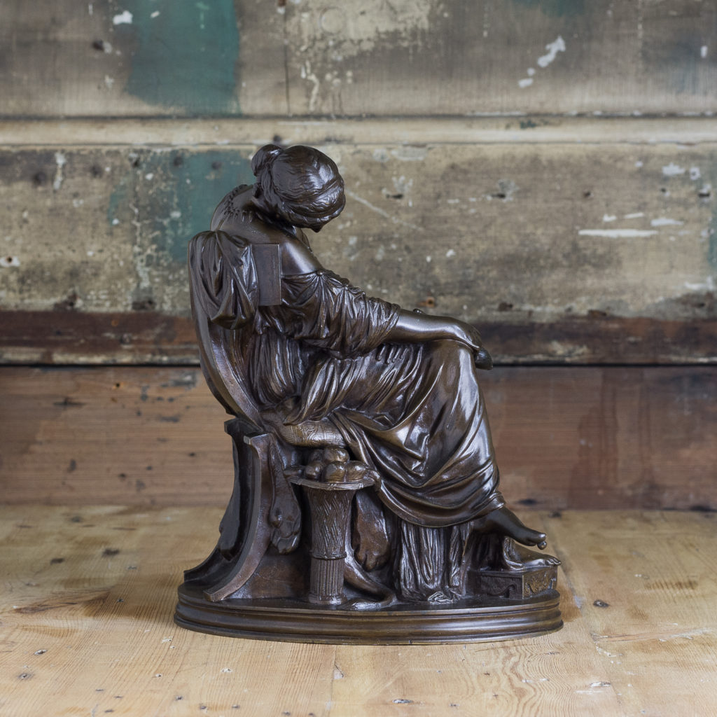 French nineteenth century bronze sculpture of Penelope waiting for Odysseus,-117035