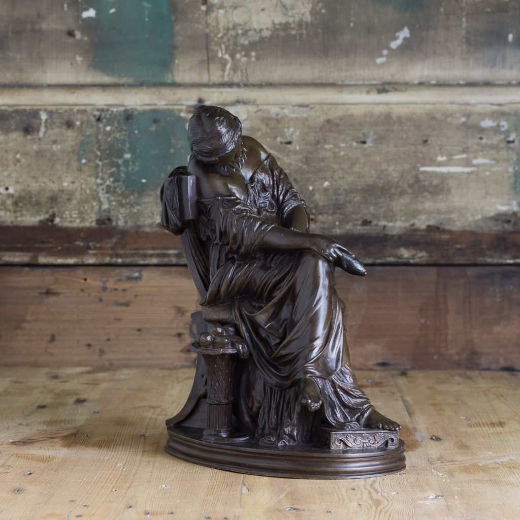 French nineteenth century bronze sculpture of Penelope waiting for Odysseus,-117032