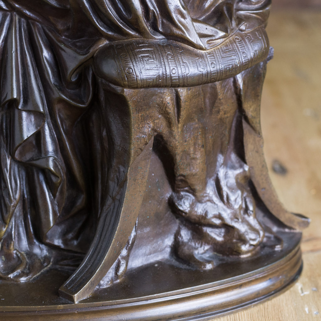 French nineteenth century bronze sculpture of Penelope waiting for Odysseus,-117033