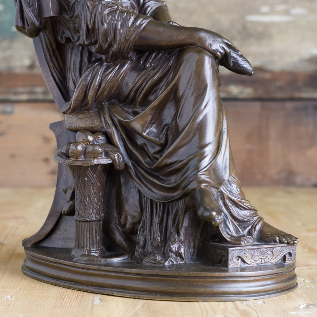 French nineteenth century bronze sculpture of Penelope waiting for Odysseus,-117030