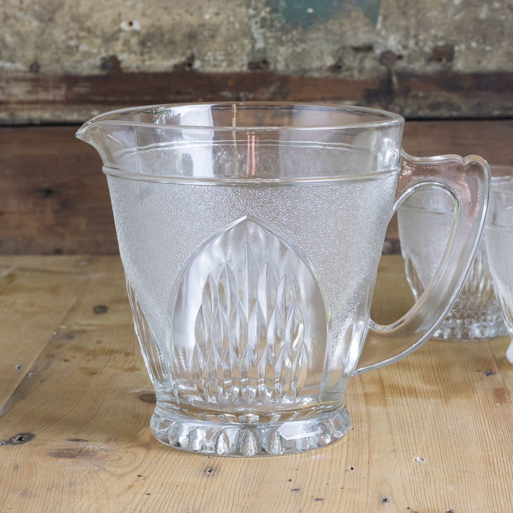 Moulded glass lemonade set,-117598