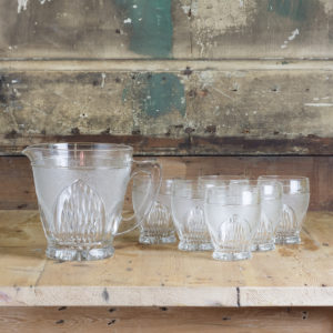 Moulded glass lemonade set,-0