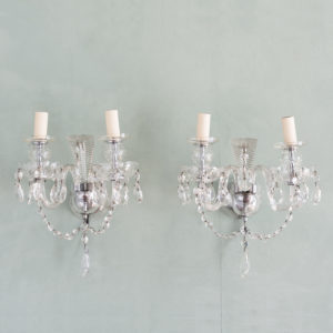 Twin light glass wall sconces,-0
