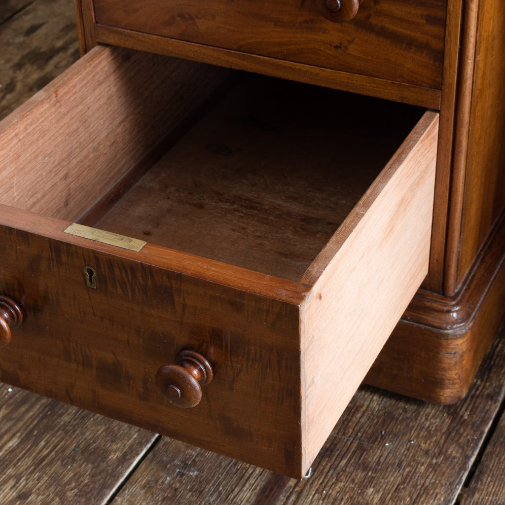 Victorian mahogany cylinder desk,-117724