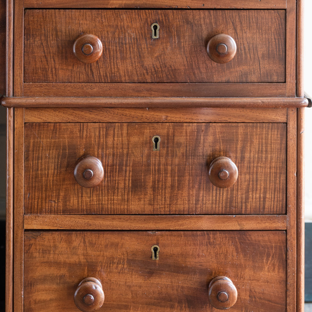 Victorian mahogany cylinder desk,-117701