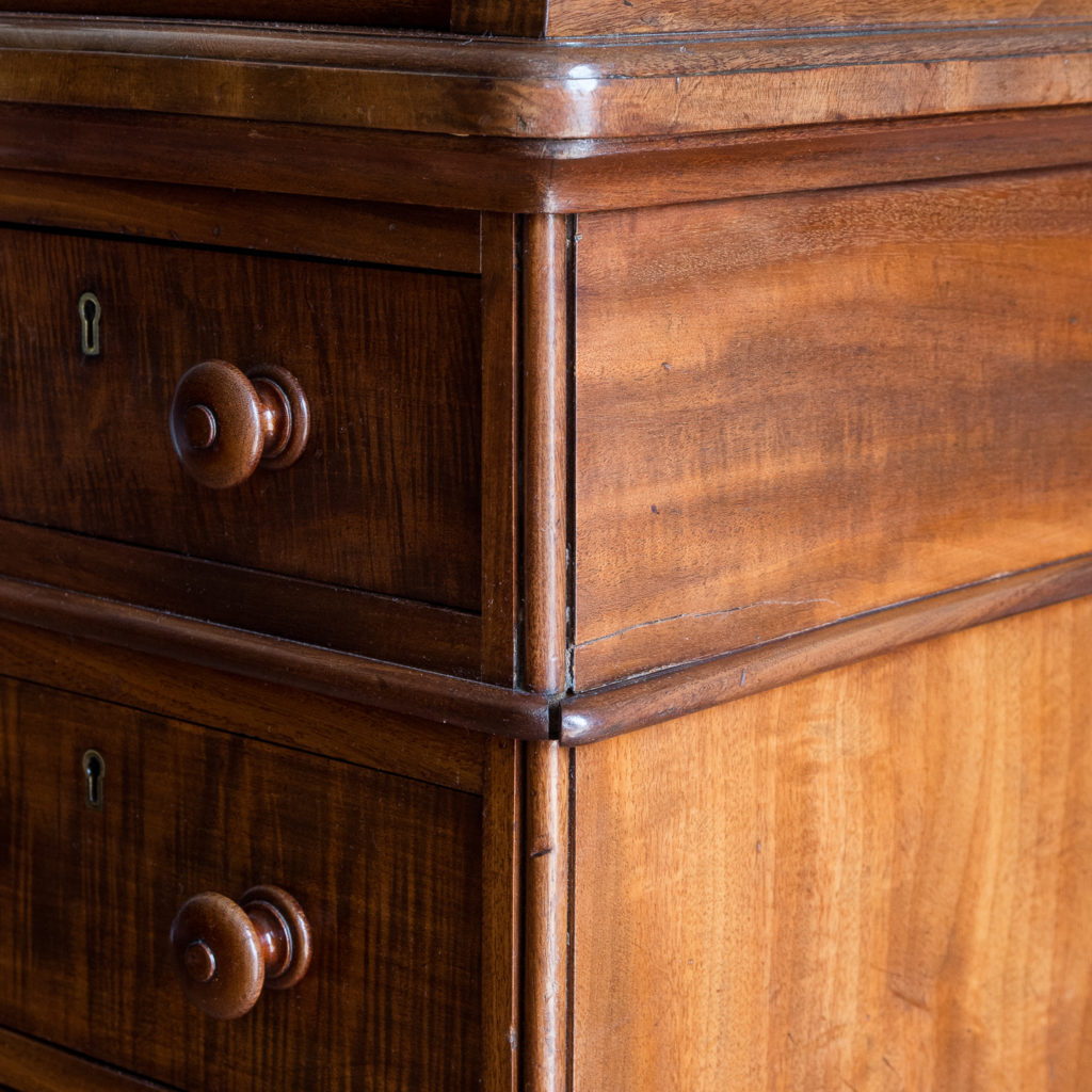 Victorian mahogany cylinder desk,-117699