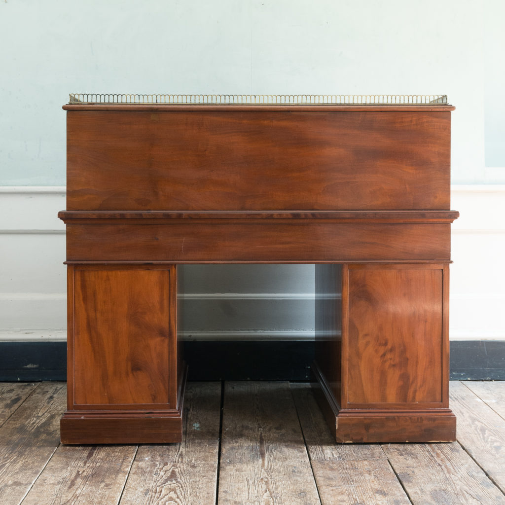 Victorian mahogany cylinder desk,-117723