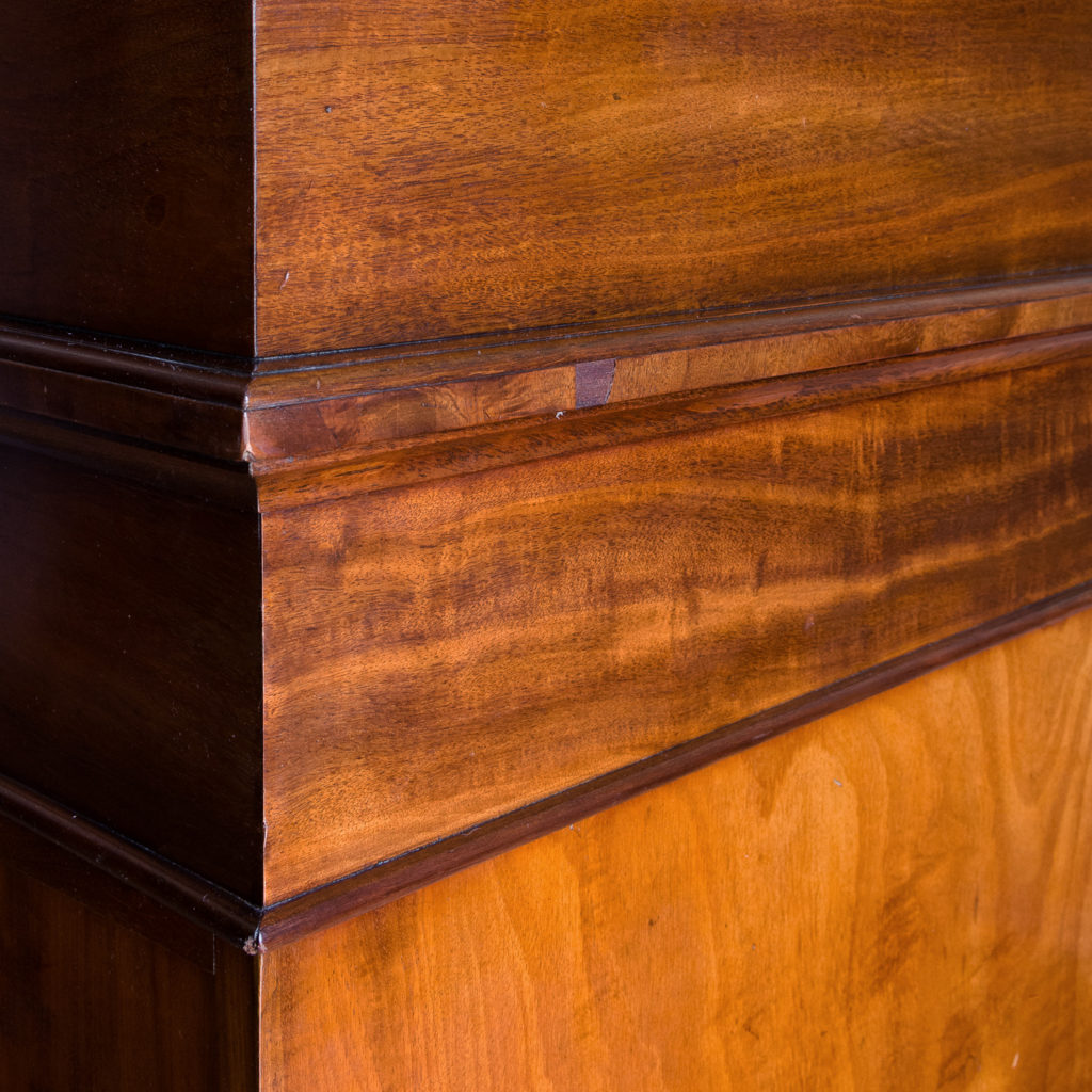 Victorian mahogany cylinder desk,-117696