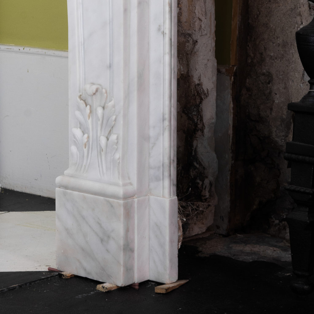 Louis XIV style Carrara marble chimneypiece,-118927