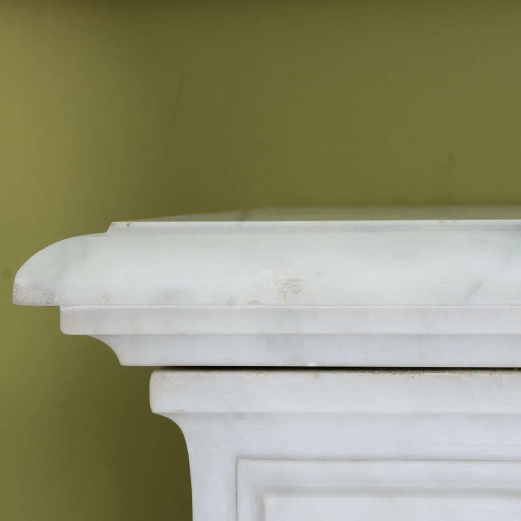 Louis XIV style Carrara marble chimneypiece,-118937