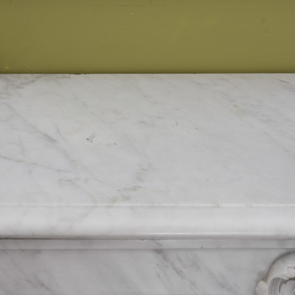 Louis XIV style Carrara marble chimneypiece,-118930