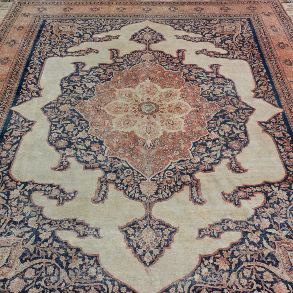 Late nineteenth century Haji Jalili Tabriz rug,-0