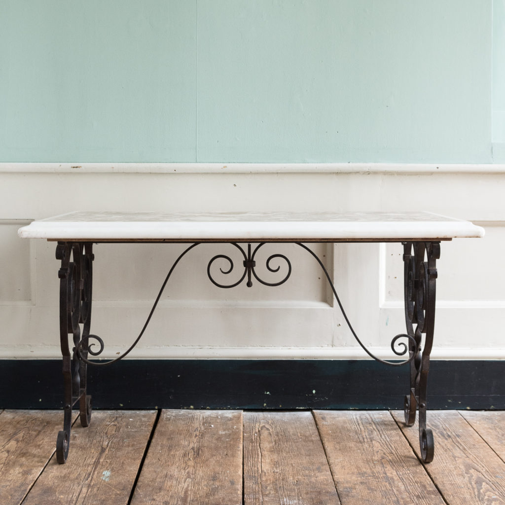 Rectangular marble top table,-118856