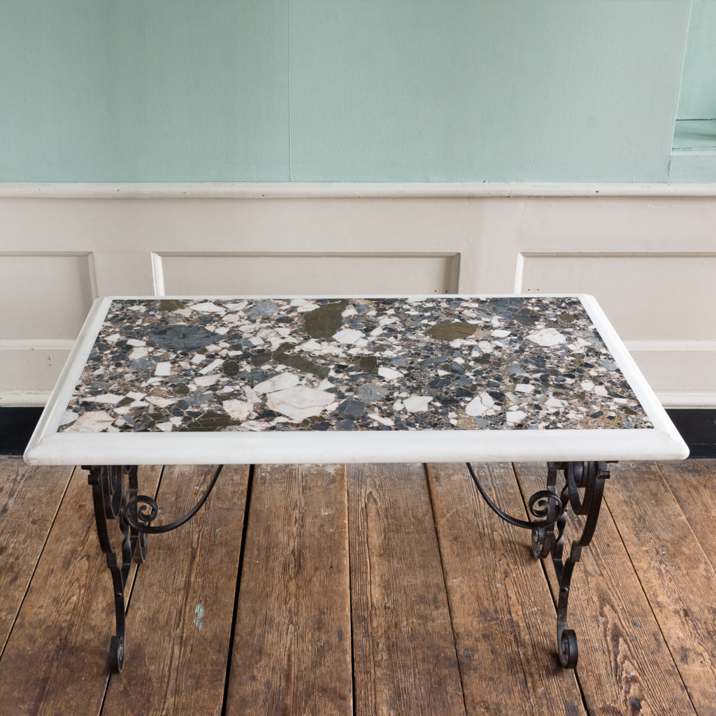 Rectangular marble top table,-118860