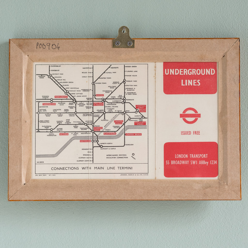 1945 London Underground Transport map,-118760