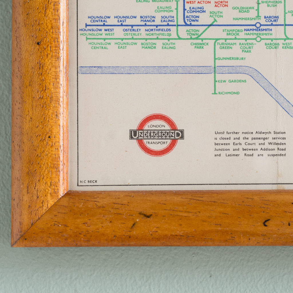 1945 London Underground Transport map,-118758