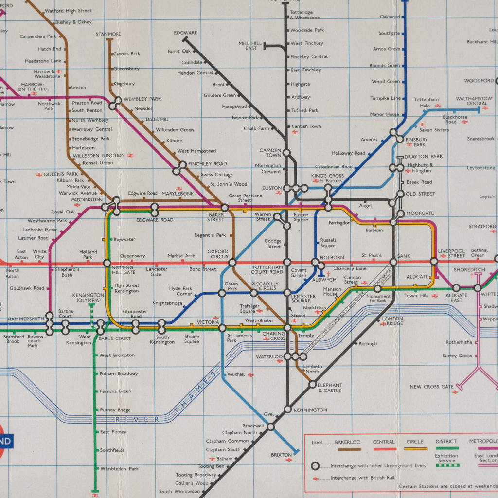 1971 London Underground Transport map,-118816