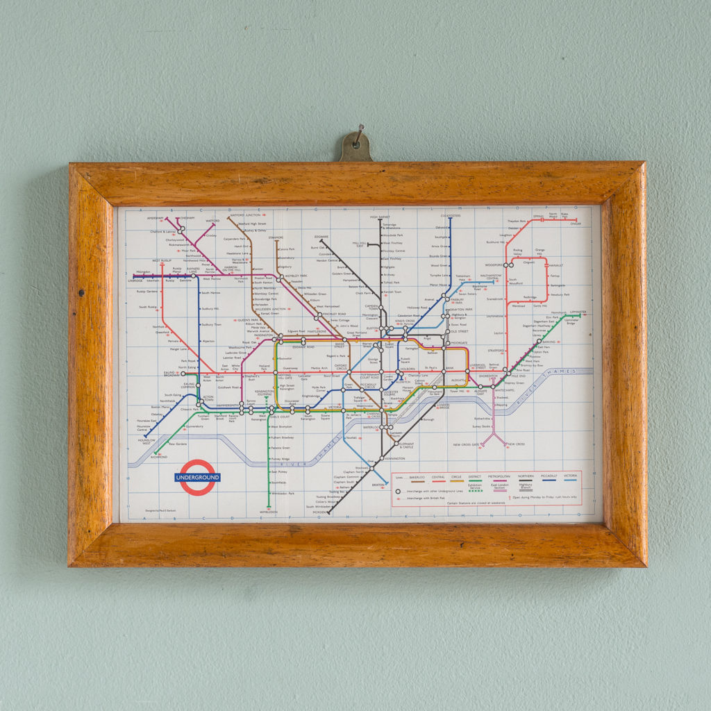 1971 London Underground Transport map,-0