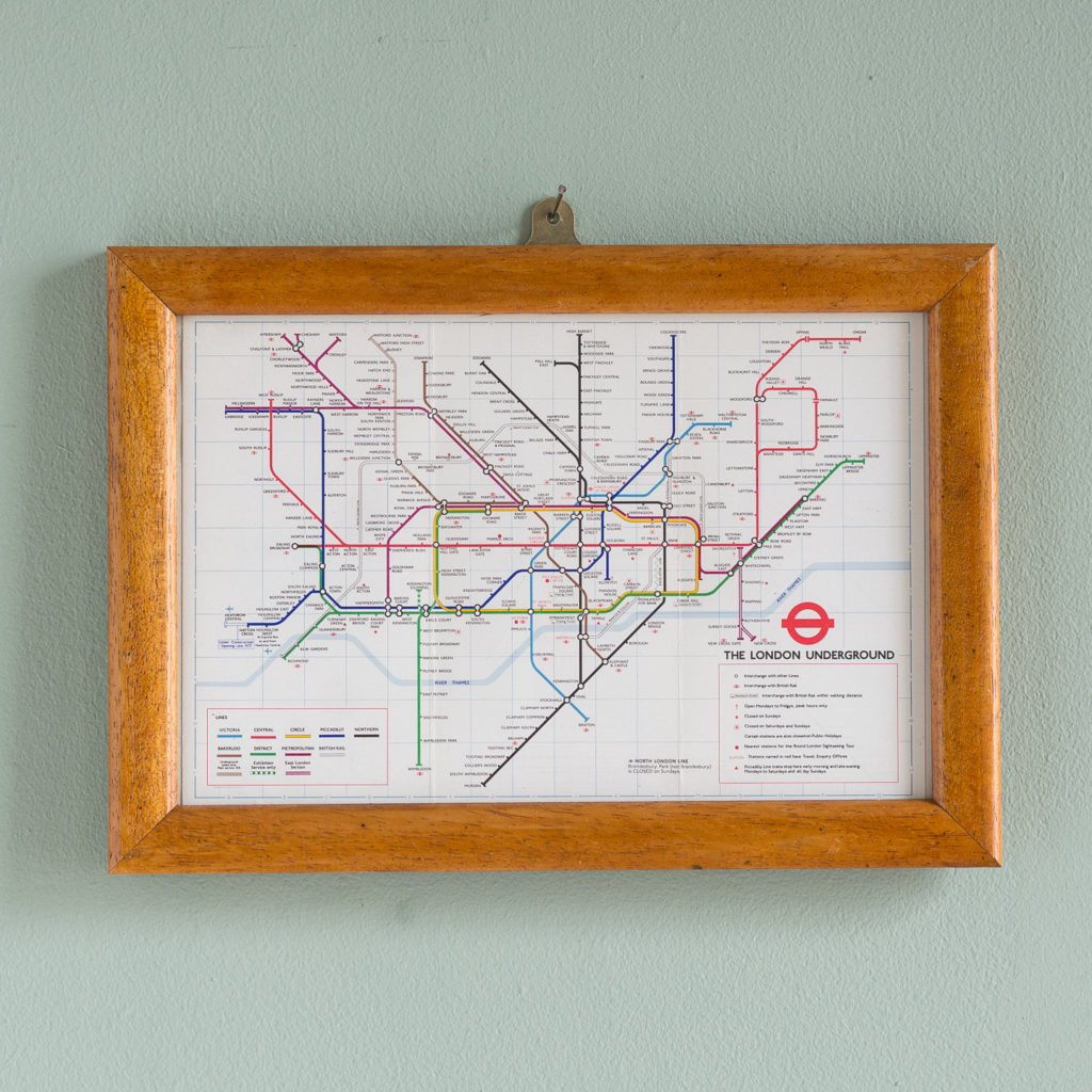 1977 London Underground Transport map,-0