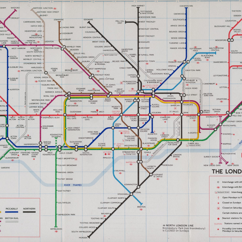 1977 London Underground Transport map,-118836