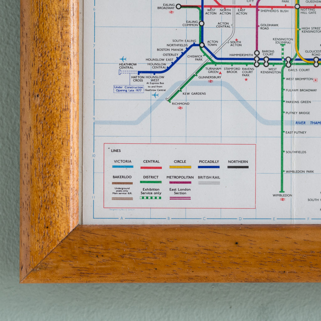 1977 London Underground Transport map,-118835