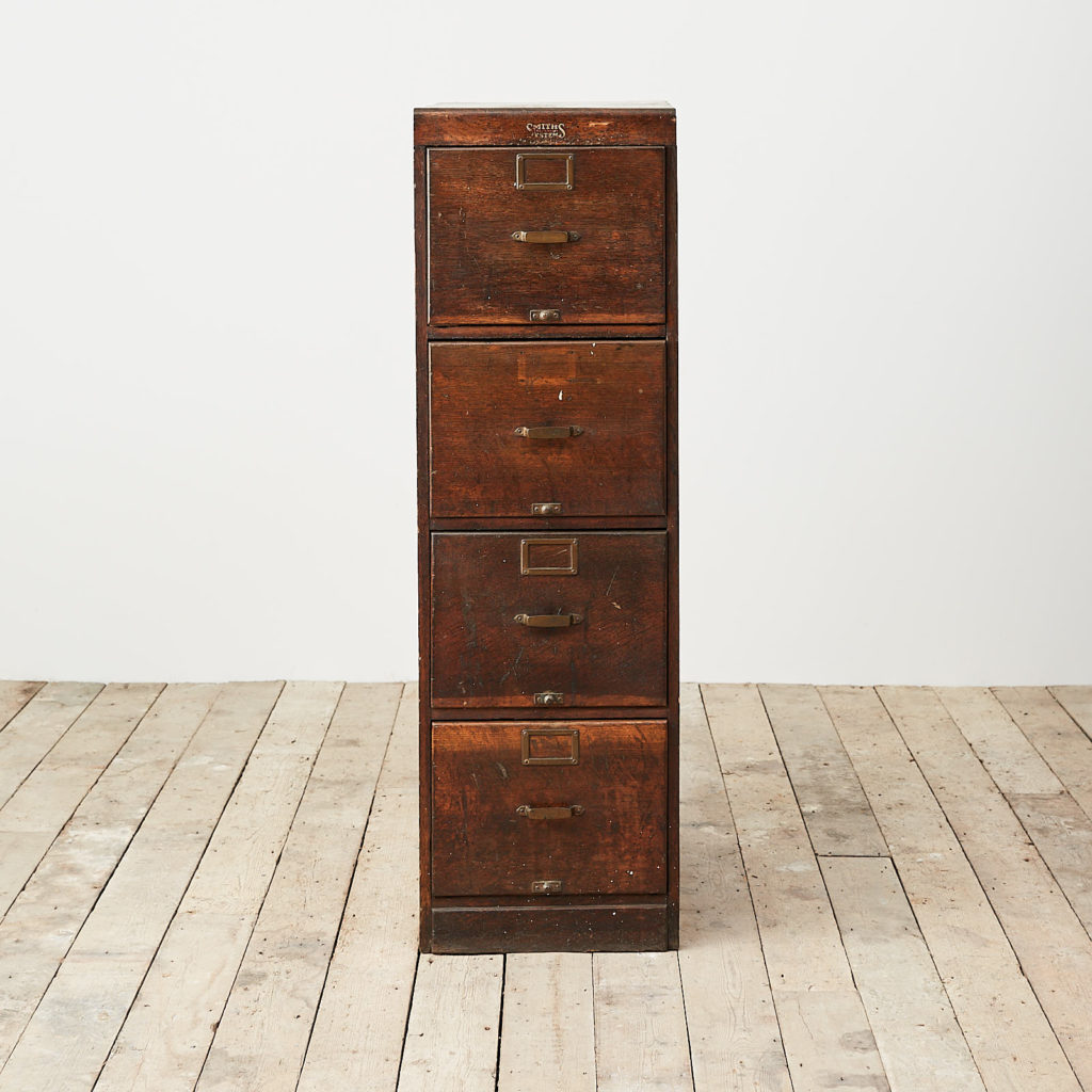 Reclaimed industrial wooden filing cabinet,-0