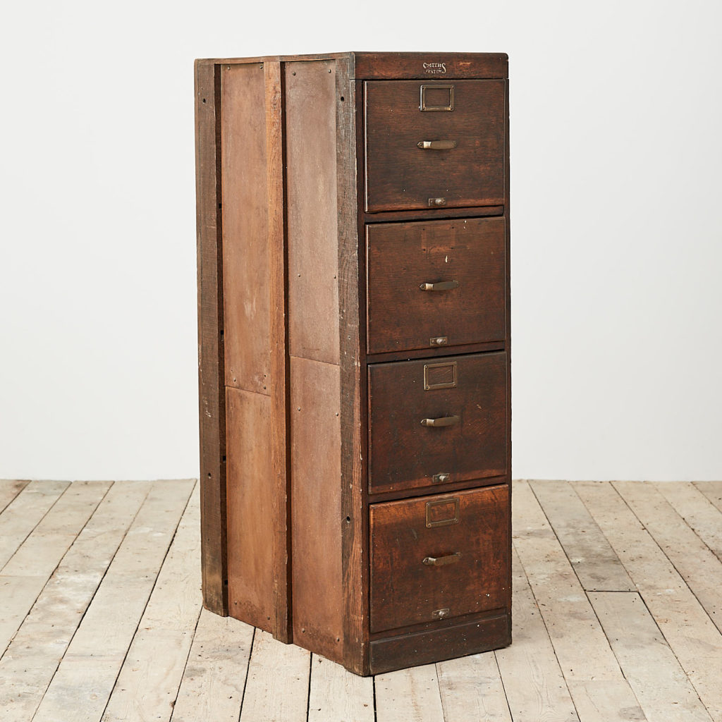 Reclaimed industrial wooden filing cabinet,-120675