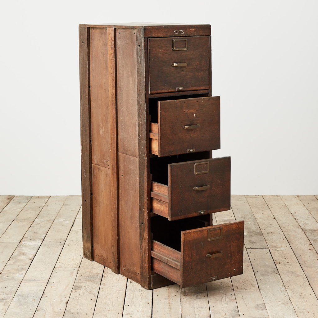 Reclaimed industrial wooden filing cabinet,-120677