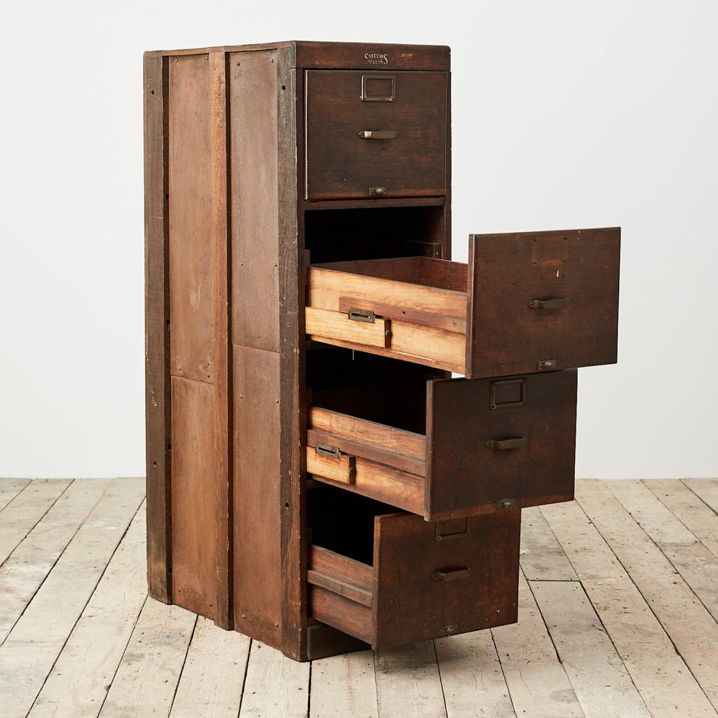 Reclaimed industrial wooden filing cabinet,-120670