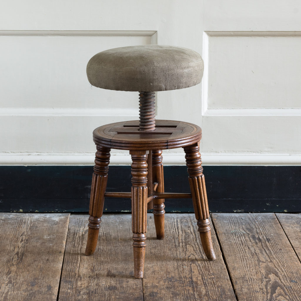 Early nineteenth century mahogany piano stool,-120369