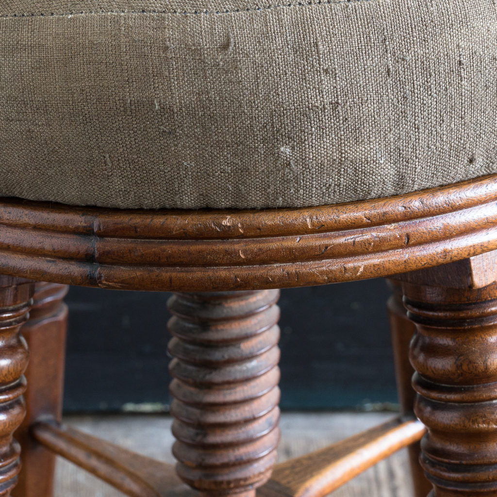 Early nineteenth century mahogany piano stool,-120379